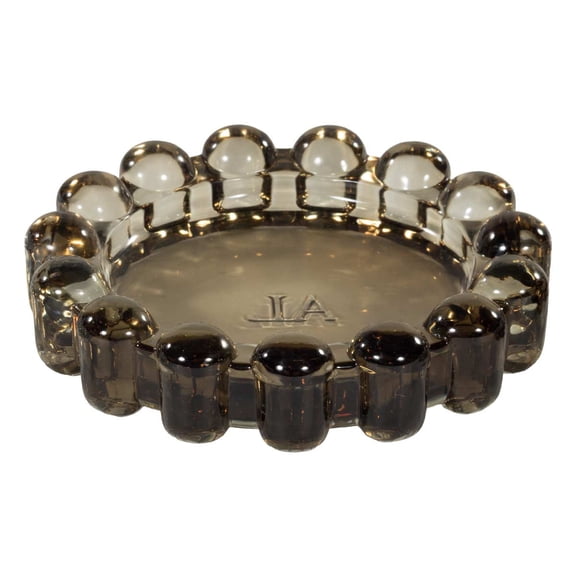 Alice Lane Bubble Glass Candle Dish - Large, Amber