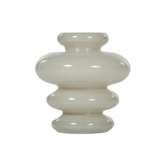 Alice Lane Ribbed Glass Vase - Small, Steam