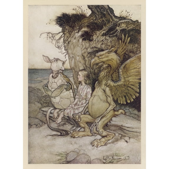 Alice,Mock-Turtle,Grypho Poster Print By Mary Evans Picture Libraryarthur Rackham (18 X 24)