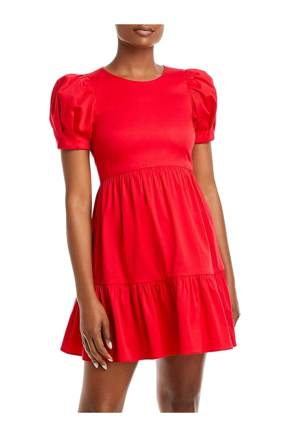 Womens Ann Ruffled Casual Mini Dress