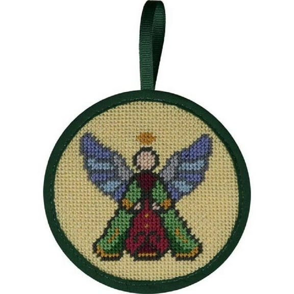 Alice Peterson Stitch-Ups Needlepoint Ornament Kit- Stained Glass Angel