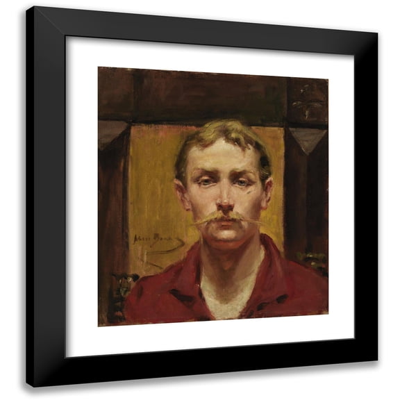 Alice Pike Barney 12x14 Black Modern Framed Museum Art Print Titled - Blond Man