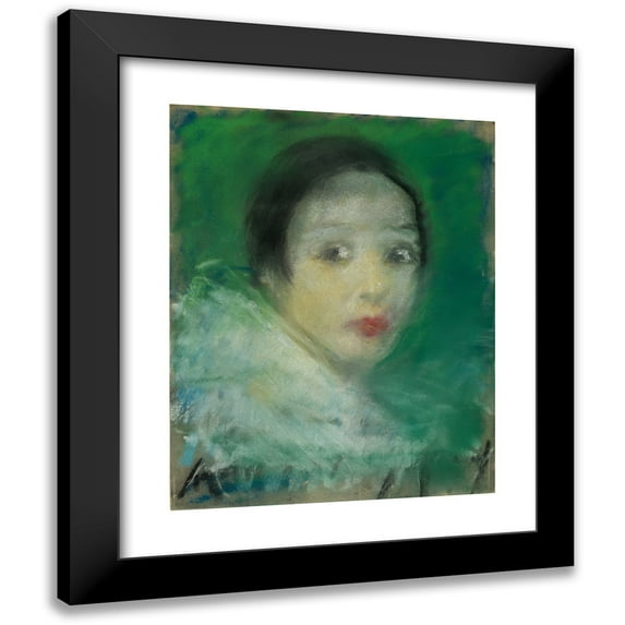 Alice Pike Barney 12x14 Black Modern Framed Museum Art Print Titled - Piertte (1927)