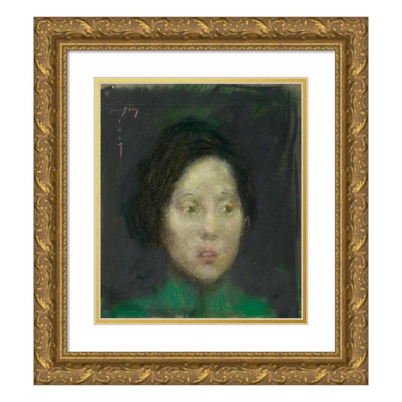 Alice Pike Barney 12x14 Gold Ornate Wood Frame and Double Matted Museum Art Print Titled - An Oriental (1927)