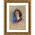 thumbnail image 1 of Alice Pike Barney 14x18 Gold Ornate Wood Frame and Double Matted Museum Art Print Titled - Anita Hunt, 1 of 4