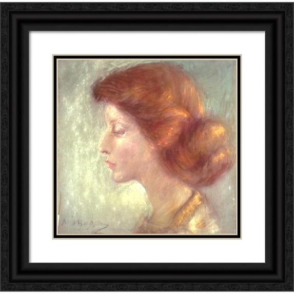 Alice Pike Barney 20x20 Black Ornate Framed Double Matted Museum Art Print Titled: Evahan to Etland Palmer (1911)