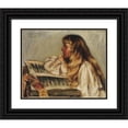 thumbnail image 1 of Alice Pike Barney 24x20 Black Ornate Framed Double Matted Museum Art Print Titled: Natalie and Missal (1890), 1 of 5