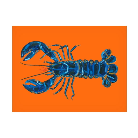 Alice Straker 'Lobster On Orange' Canvas Art