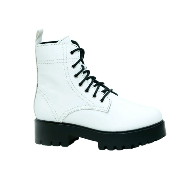 Alice White Heeled Combat Boot
