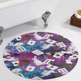 thumbnail image 1 of Alice Wonderland Cards Round Carpet Circle Rug Outdoor Patio Area Rug Washable Large Area Rugs Hallway Room Decor Fitness Mats, 1 of 8