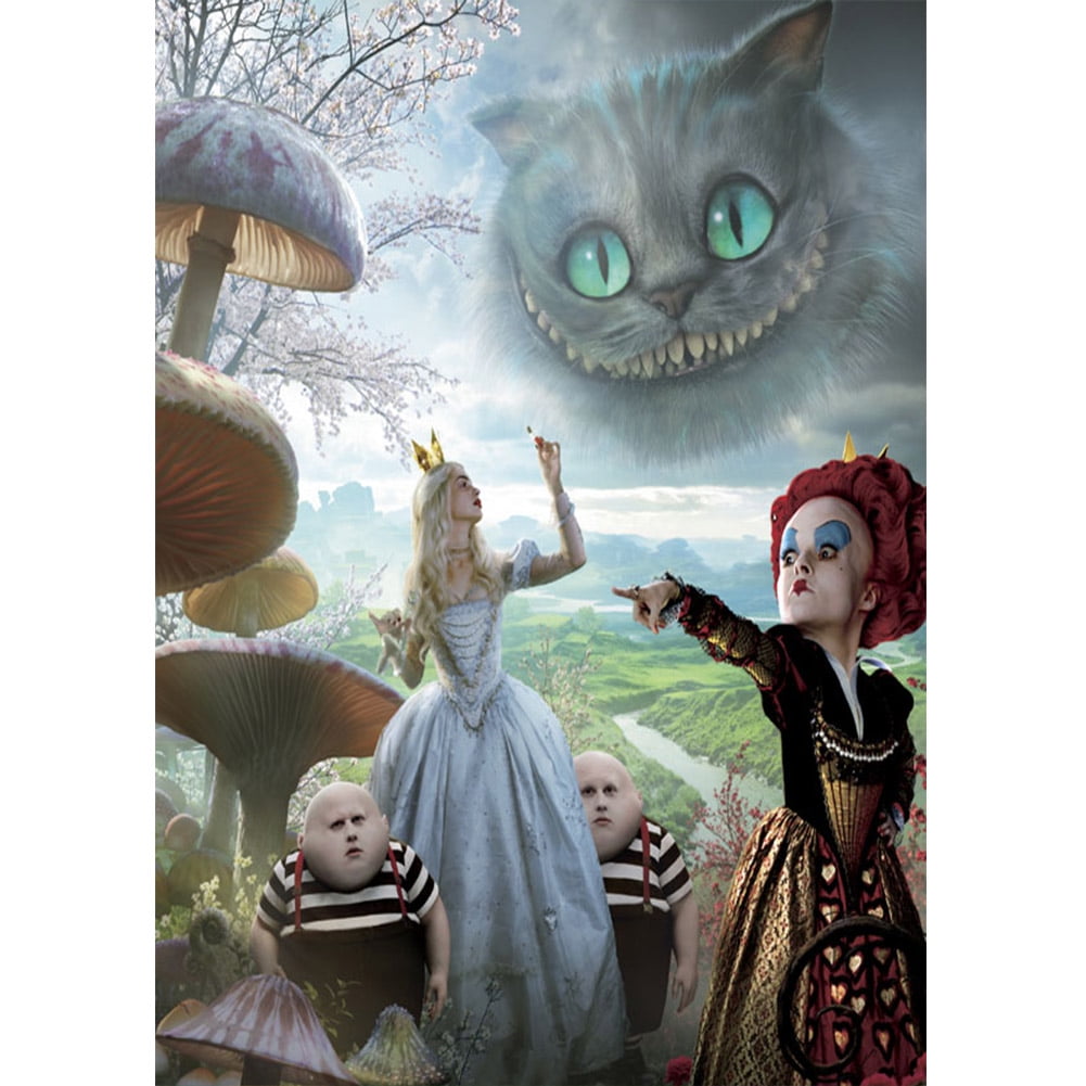 Alice in Wonderland Diamond Art Painting Kit 5D Full Diamond, DIY