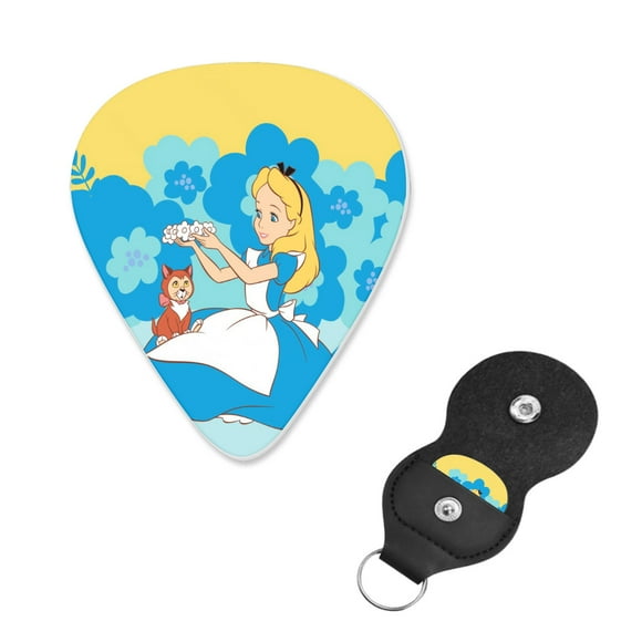 Alice in Wonderland Guitar Picks - Guitar Accessories - Acoustic, Electric, Bass Guitar Picks - Natural Feel, Warm Tone - Assorted Styles, Medium 0.70mm, 6 Pack