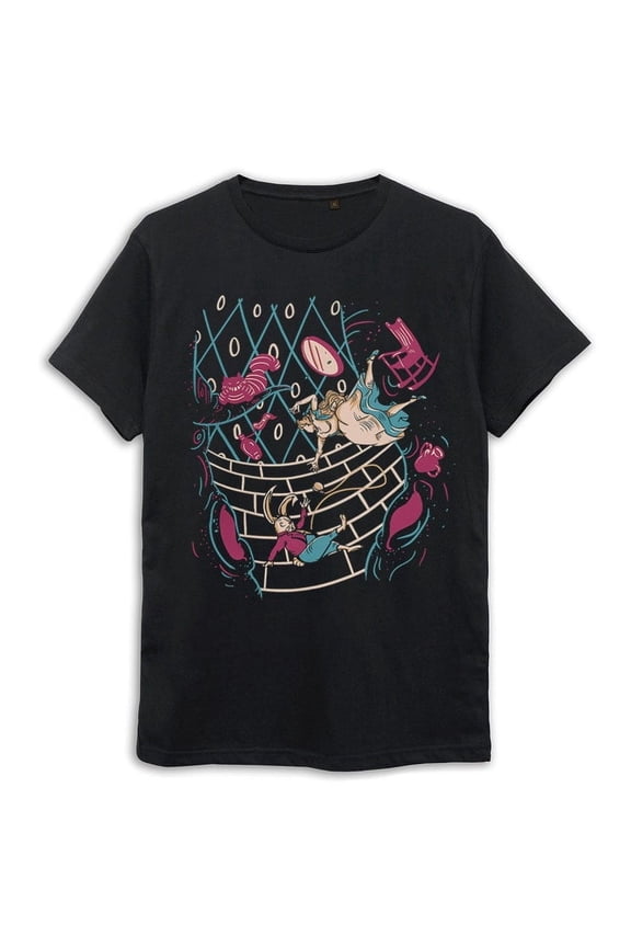 Alice in Wonderland Inspired Graphic T-Shirt – Vintage Fantasy Tee for Men & Women – Unisex Sizes – Timeless Story Shirt – Whimsical Adventure Apparel