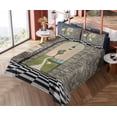 thumbnail image 1 of Ambesonne Cartoon Fitted & Top Sheet Set with Shams, Wonderland Alice Art Motif, Multicolor, 1 of 5