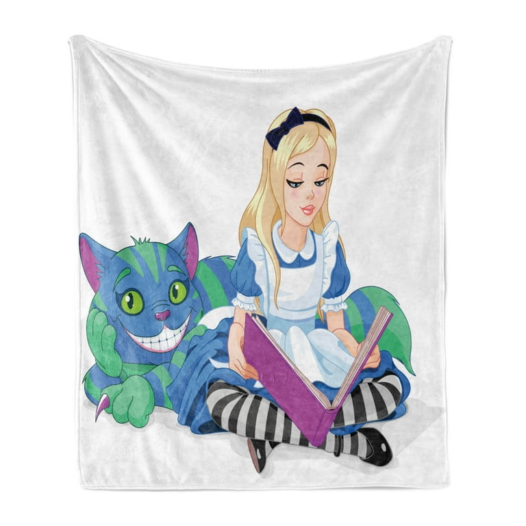 Alice in wonderland fleece blanket sales