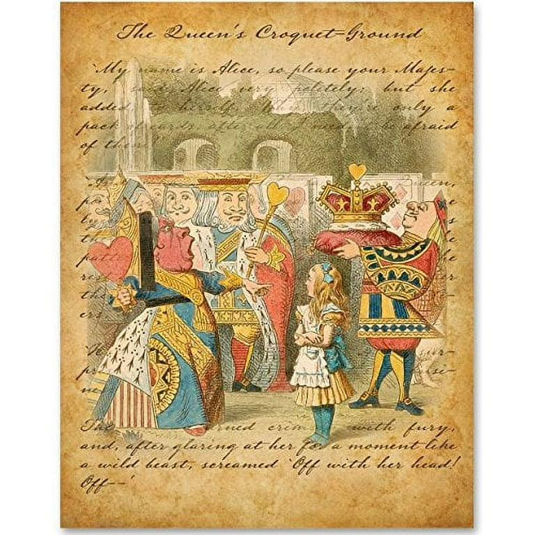 Alice in Wonderland - The Queen's Croquet Ground - 11x14 Unframed Print - Great Nursery and Children's Room Decor and Gift Under for Lewis