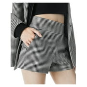 Alice and Olivia Womens Mini Houndstooth Casual Shorts
