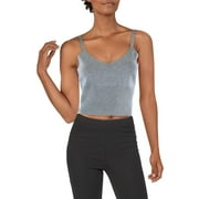 Alice and Olivia Womens Ribbed Cropped Tank Top