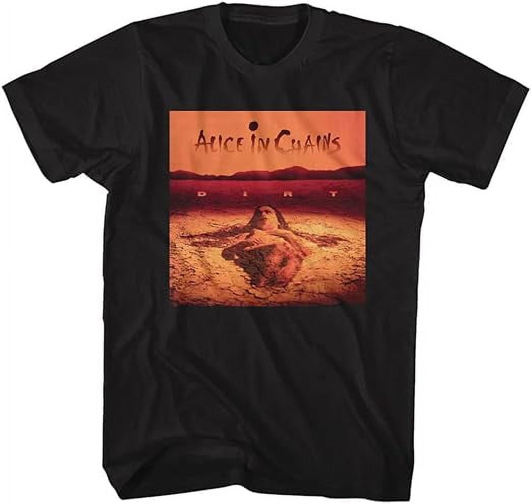Alice in Chains TShirt Black Dirt Album Mens Short Sleeve T Shirts 90s