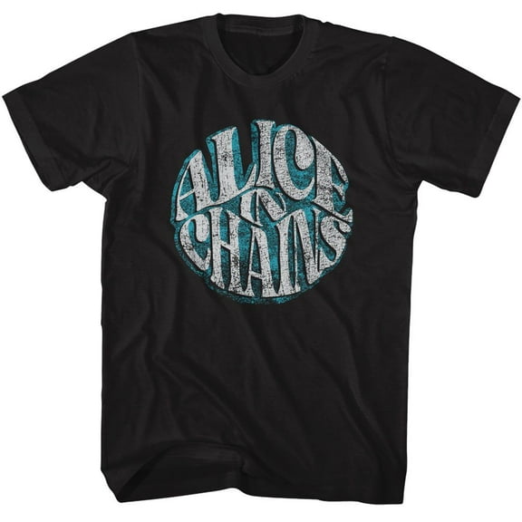 Alice In Chains Circle Text Black Adult T-Shirt 3Xl