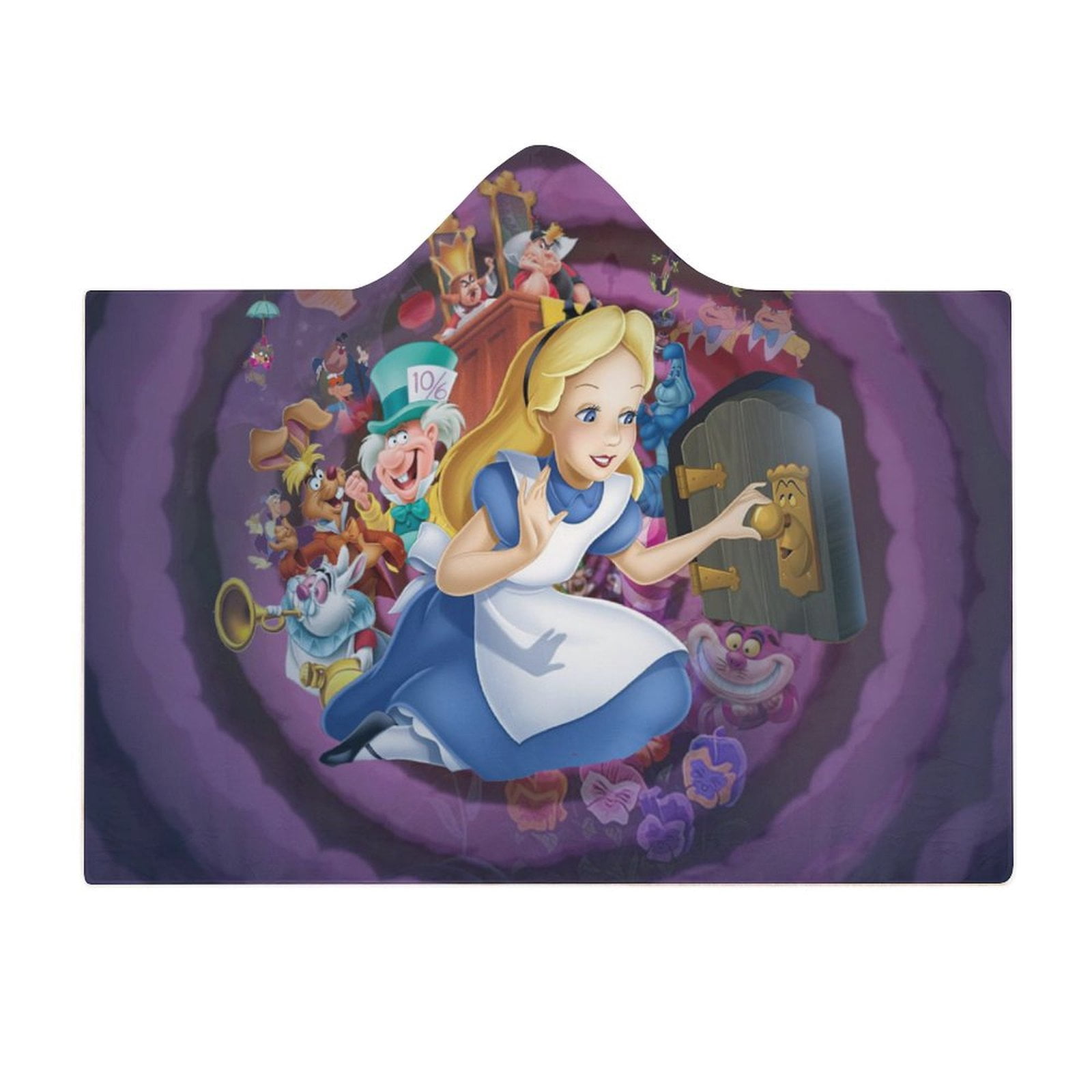 Alice in Wonden-Lan Wearable Fleece Blanket Hoodie Cloak Hooded Blanket  60"x80"