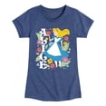 thumbnail image 1 of Alice in Wonderland - Alice Botanical - Youth Girls Fitted Short Sleeve T-Shirt, 1 of 5