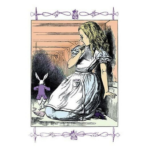 Alice in Wonderland: Alice Watches the White Rabbit- Fine Art Canvas Print (20" x 30")