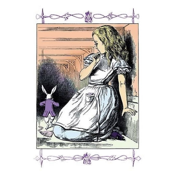 Alice in Wonderland: Alice Watches the White Rabbit Poster Print by John Tenniel (24 x 36)
