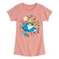 thumbnail image 1 of Alice in Wonderland - Alice With Icons - Toddler & Youth Girls Short Sleeve Graphic T-Shirt, 1 of 5