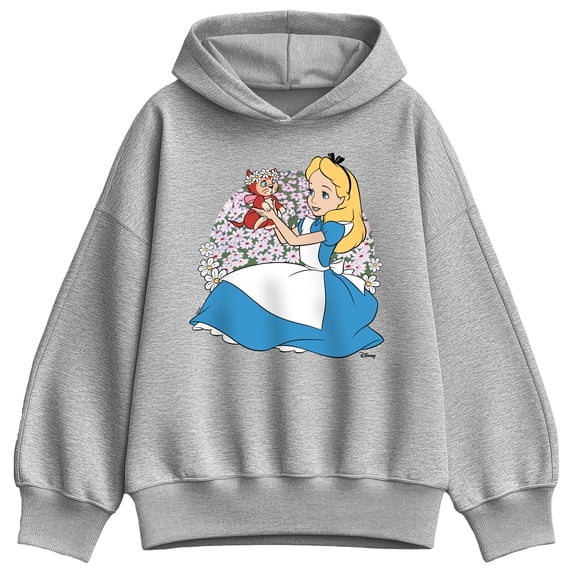 Alice in Wonderland - Alice and Dinah Women's Oversized Fleece Hoodie Sweatshirt