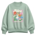 thumbnail image 1 of Alice in Wonderland - Alice and Flowers Women's Oversized Fleece Crew Sweatshirt, 1 of 3