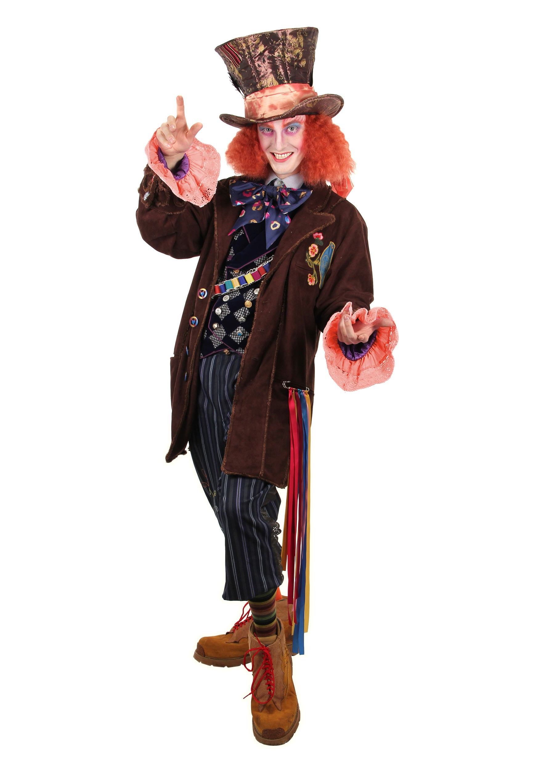 Alice In Wonderland Mad Hatter Mens Adult Fancy Dress Halloween Costume