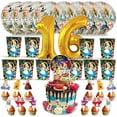 thumbnail image 1 of Alice in Wonderland Birthday 16th Cups Party Supplies Plates Fans Decorations Cake Topper Decor, 1 of 6