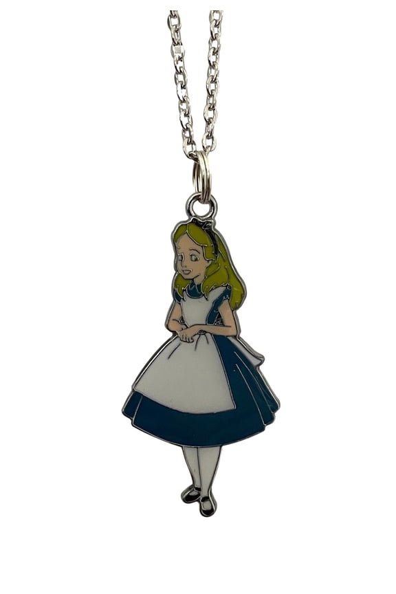 Alice in Wonderland Necklace Cartoon Character Figure Large Pendant