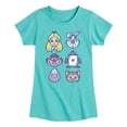 thumbnail image 1 of Alice in Wonderland - Character Face Grid - Youth Girls Fitted Short Sleeve T-Shirt, 1 of 5