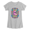 thumbnail image 1 of Alice in Wonderland - Colorful We're All Mad Here - Youth Girls Fitted Short Sleeve T-Shirt, 1 of 3