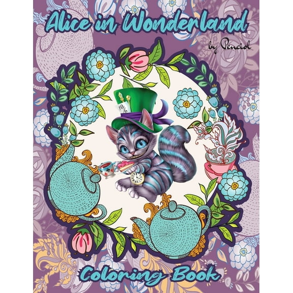 Alice in Wonderland Coloring Book: A whimsical coloring book for adults Adult coloring book Alice in Wonderland, (Paperback)