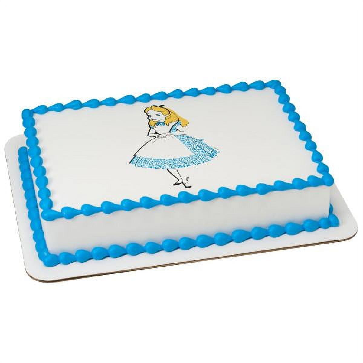 Cakecery Alice in Wonderland Edible Cake Image Topper Personalized Birthday  Cake Banner 1/4 Sheet