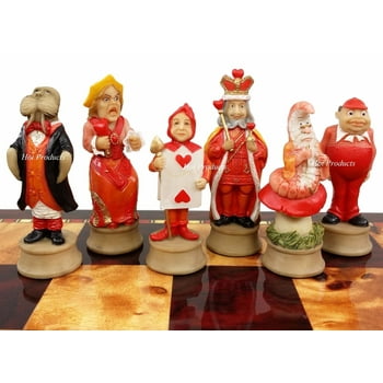 Alice in Wonderland Fantasy Chess Men Pieces Set - NO Board