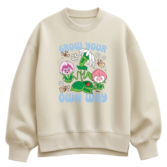 Alice in Wonderland - Grow Your Own Way - Women's Oversized Fleece Crew Sweatshirt