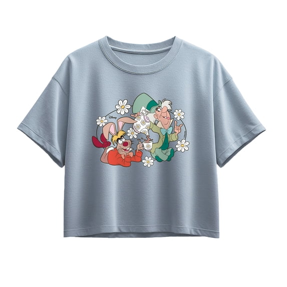 Alice in Wonderland - Hatter and Hare Daisy - Youth Girls Boxy T-Shirt