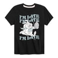 thumbnail image 1 of Alice in Wonderland - I'm Late White Rabbit - Youth Boys Short Sleeve Graphic T-Shirt, 1 of 5