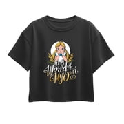 Alice in Wonderland - In World Of My Own Girls Short Sleeve Boxy Graphic T-Shirt