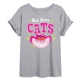 thumbnail image 1 of Alice in Wonderland - Mad About Cats - Juniors Oversized Graphic T-Shirt, 1 of 4