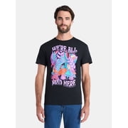 Alice in Wonderland, Men's & Big Men's Graphic Tee, All Mad Here, Sizes S-3XL