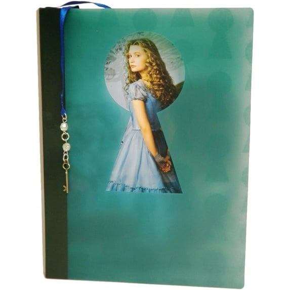 Alice in Wonderland Personalized Journal Set - 8x6 w/ 80 pages, bookmark and 1 sheet of letters for personalization