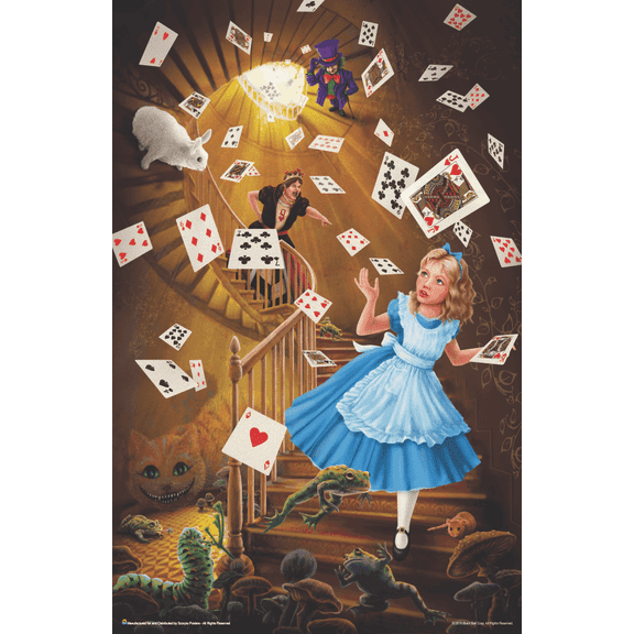 Alice in Wonderland Stairway Mini Poster- 11" x 17"