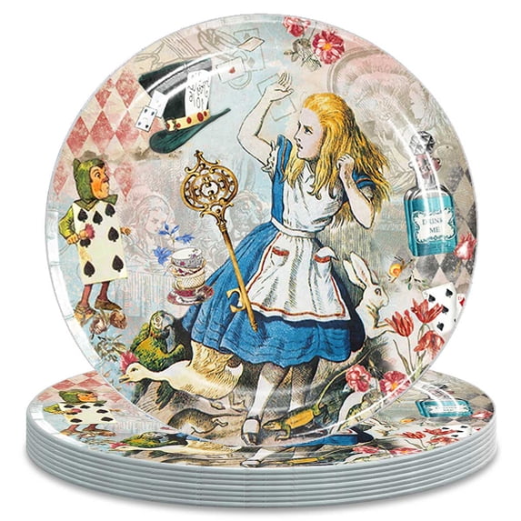 Alice in Wonderland Birthday Decorations Plates Party Supplies Tableware Disposable Dinnerware