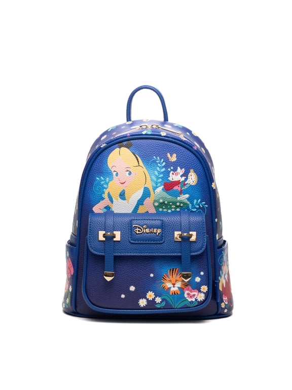 Alice in Wonderland Tea Party WondaPop 11" Vegan Leather Fashion Mini Backpack