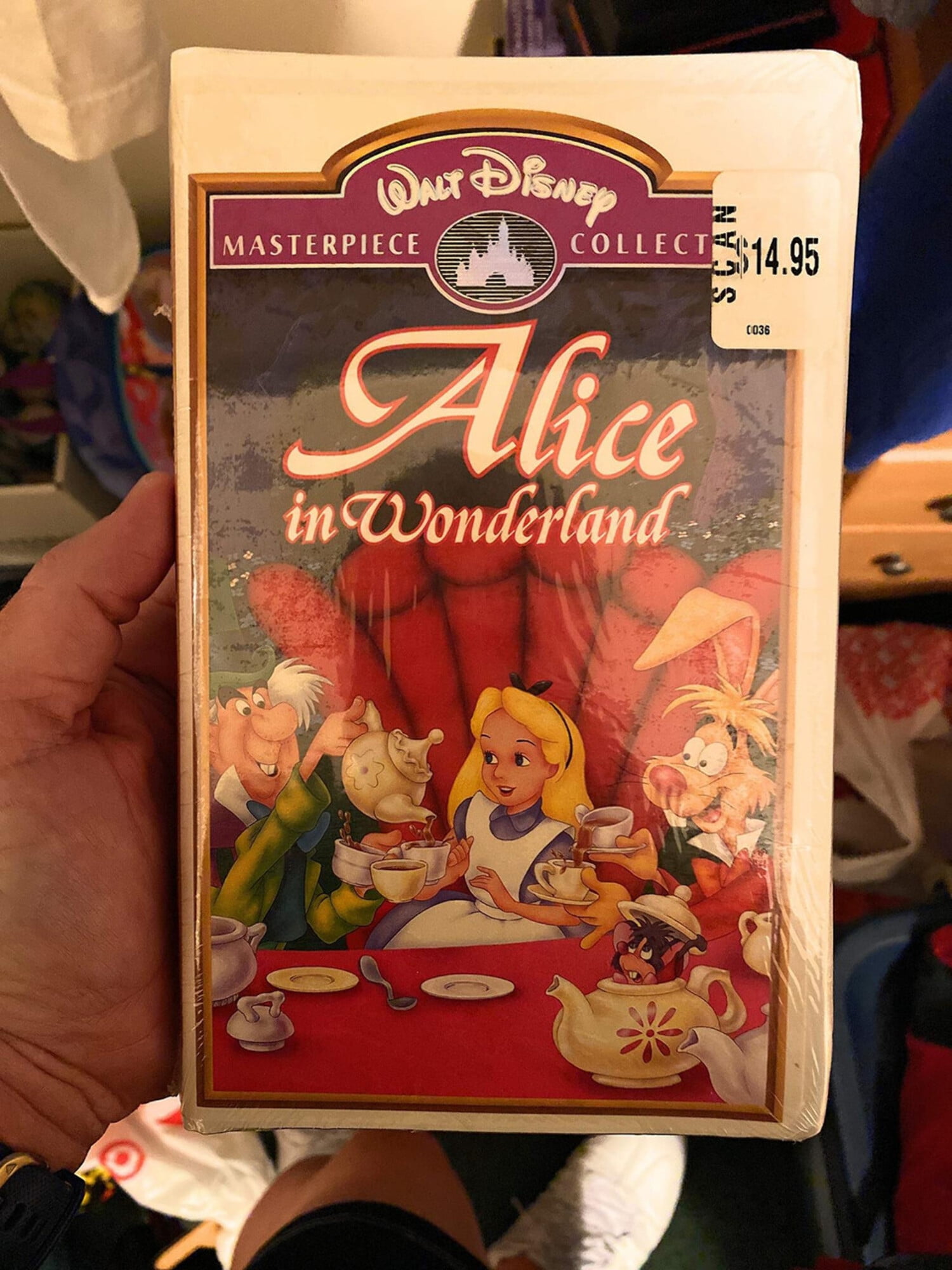 Alice in Wonderland VHS Tape Clam Shell WALT DISNEY